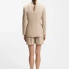 Striped regular-fit blazer in a cotton blend Striped regular-fit blazer in a cotton blend