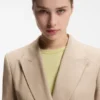Striped regular-fit blazer in a cotton blend Striped regular-fit blazer in a cotton blend