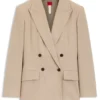 Striped regular-fit blazer in a cotton blend Striped regular-fit blazer in a cotton blend