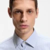 Striped regular-fit shirt in performance-stretch fabric