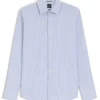 Striped regular-fit shirt in performance-stretch fabric