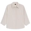 Striped relaxed-fit blouse in cotton poplin