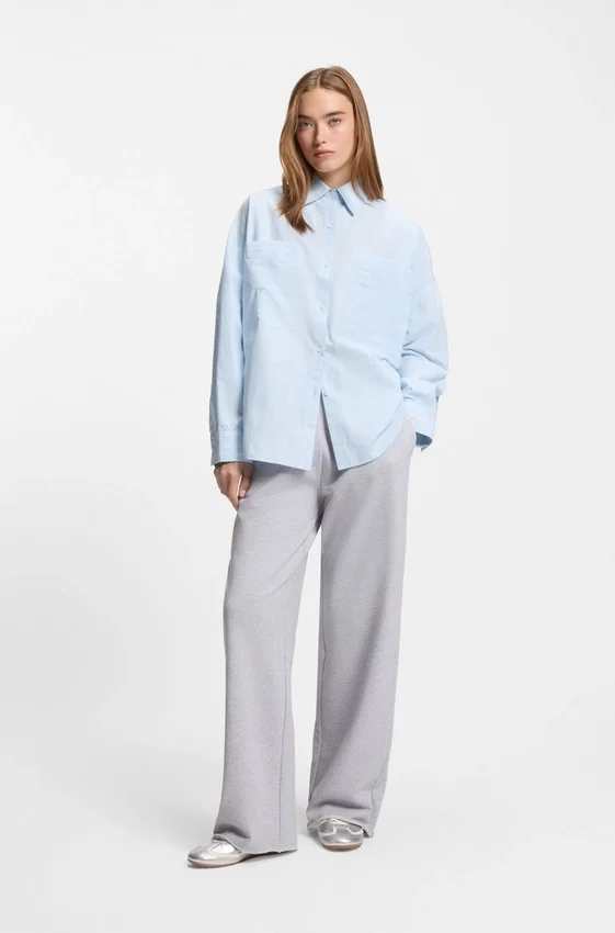 Striped relaxed-fit blouse in cotton poplin Striped relaxed-fit blouse in cotton poplin