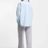 Striped relaxed-fit blouse in cotton poplin Striped relaxed-fit blouse in cotton poplin