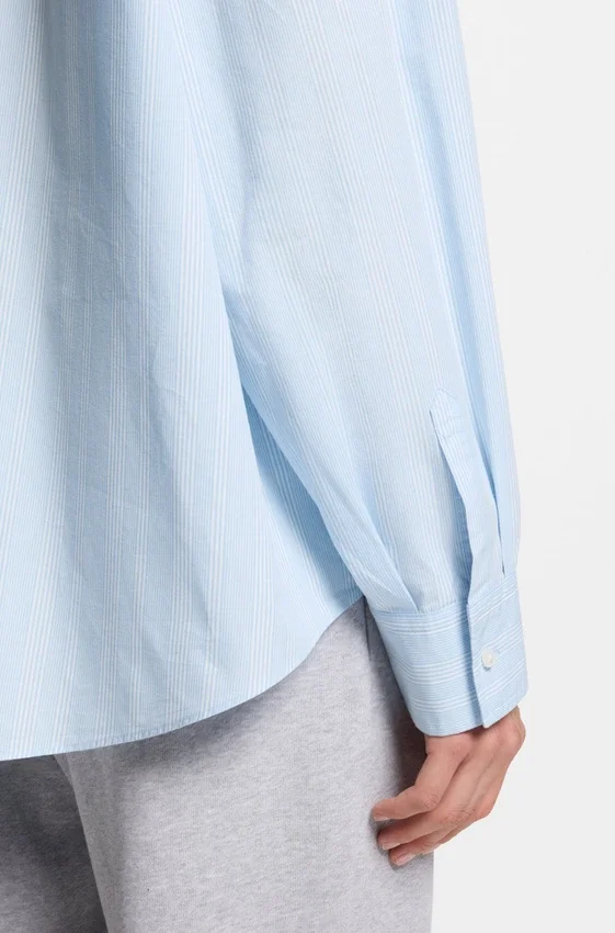 Striped relaxed-fit blouse in cotton poplin Striped relaxed-fit blouse in cotton poplin