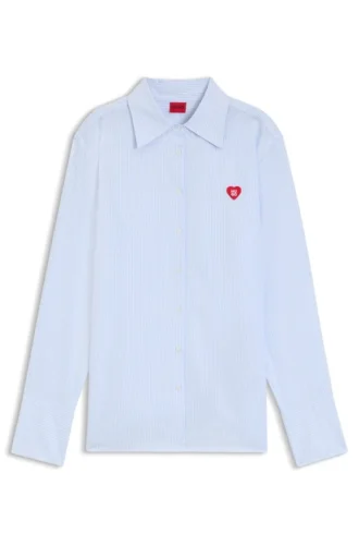 Striped relaxed-fit blouse in Oxford cotton