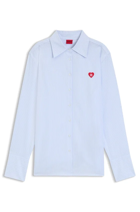 Striped relaxed-fit blouse in Oxford cotton Striped relaxed-fit blouse in Oxford cotton