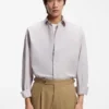 Striped relaxed-fit shirt in cotton poplin