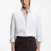 Striped relaxed-fit shirt in cotton poplin