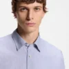 Striped relaxed-fit shirt in cotton poplin