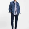 Striped relaxed-fit shirt in cotton poplin