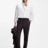 Striped relaxed-fit shirt in cotton poplin