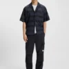 Striped relaxed-fit shirt in cotton poplin