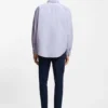 Striped relaxed-fit shirt in cotton poplin