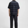 Striped relaxed-fit shirt in cotton poplin