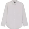 Striped relaxed-fit shirt in cotton poplin