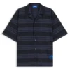 Striped relaxed-fit shirt in cotton poplin