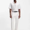 Striped relaxed-fit shirt in stretch cotton