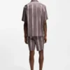 Striped relaxed-fit shirt in stretch cotton