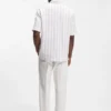 Striped relaxed-fit shirt in stretch cotton