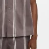 Striped relaxed-fit shirt in stretch cotton