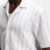 Striped relaxed-fit shirt in stretch cotton