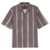 Striped relaxed-fit shirt in stretch cotton