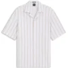 Striped relaxed-fit shirt in stretch cotton