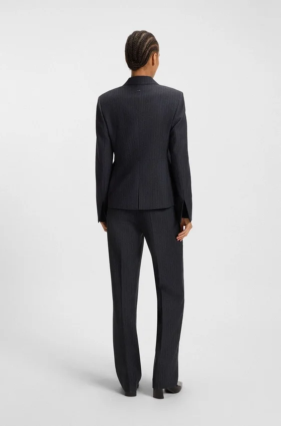 Striped slim-fit blazer in virgin wool Striped slim-fit blazer in virgin wool