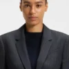Striped slim-fit blazer in virgin wool Striped slim-fit blazer in virgin wool