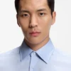 Striped slim-fit shirt in Italian cotton twill