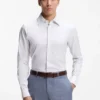 Striped slim-fit shirt in Italian-made cotton