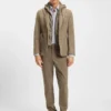 Striped slim-fit shirt in performance-stretch fabric