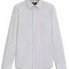 Striped slim-fit shirt in performance-stretch fabric