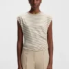 Striped top in cotton jersey