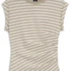 Striped top in cotton jersey