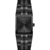 Strivo black-plated watch with stripe effect