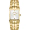 Strivo gold-tone watch with stripe detail