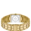 Strivo gold-tone watch with stripe detail