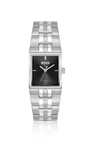Strivo stainless-steel watch with stripe detail