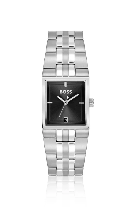 Strivo stainless-steel watch with stripe detail Strivo stainless-steel watch with stripe detail