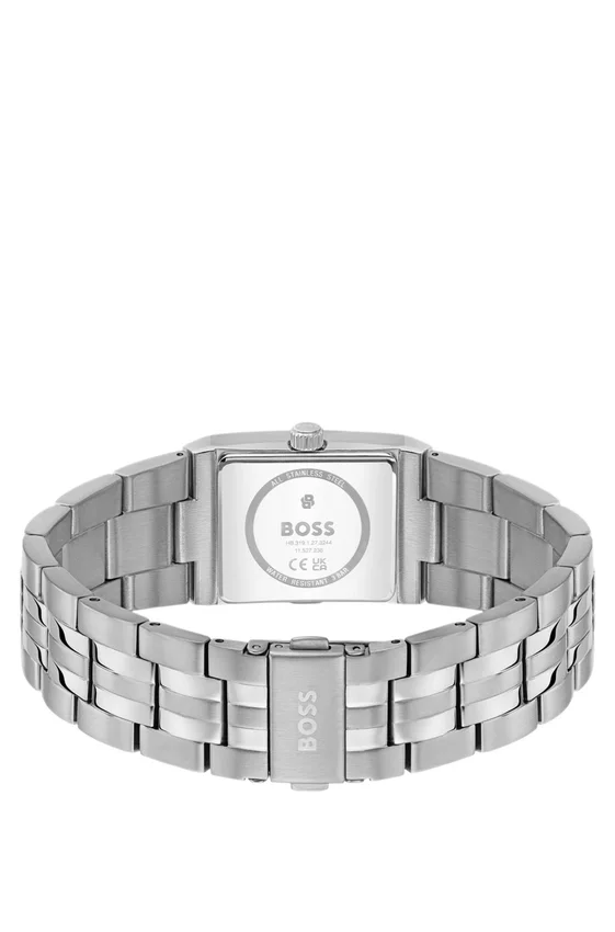 Strivo stainless-steel watch with stripe detail Strivo stainless-steel watch with stripe detail