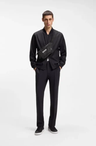 Structured belt bag with contrast logo Structured belt bag with contrast logo