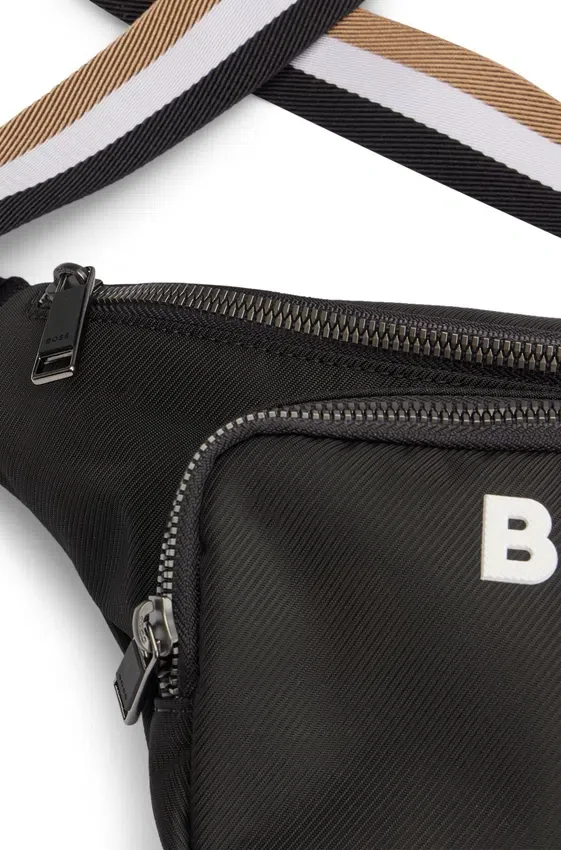 Structured belt bag with contrast logo Structured belt bag with contrast logo