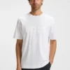 Structured-logo T-shirt in cotton jersey