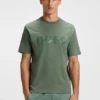 Structured-logo T-shirt in cotton jersey