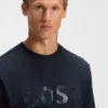 Structured-logo T-shirt in cotton jersey