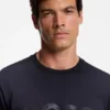 Structured-logo T-shirt in cotton jersey