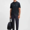 Structured-logo T-shirt in cotton jersey