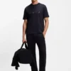 Structured-logo T-shirt in cotton jersey